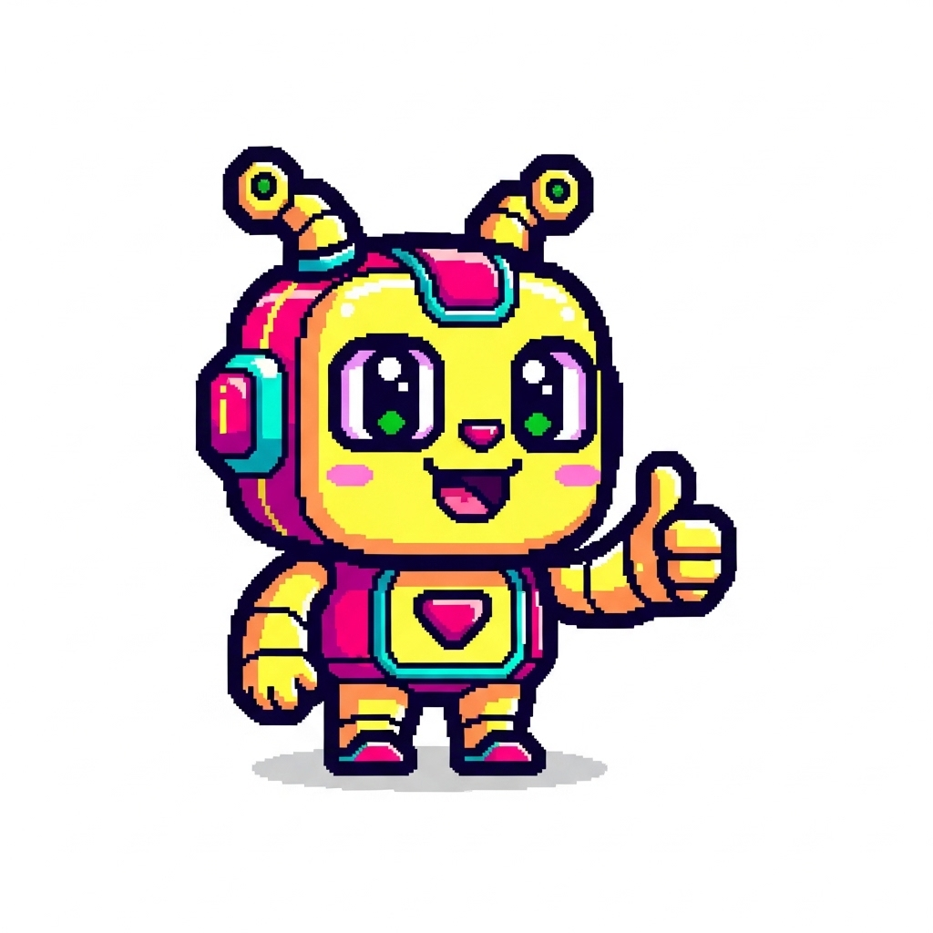 Pixel Palace VR arcade mascot