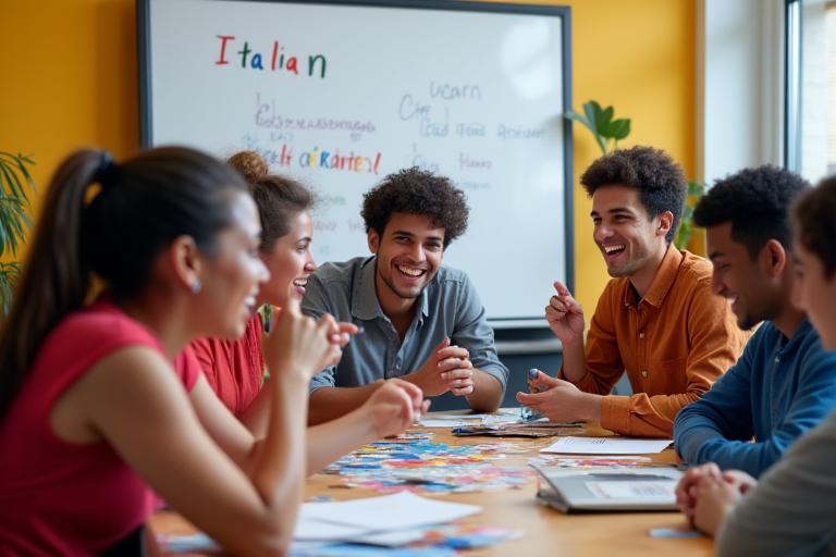 Italian group workshop with students