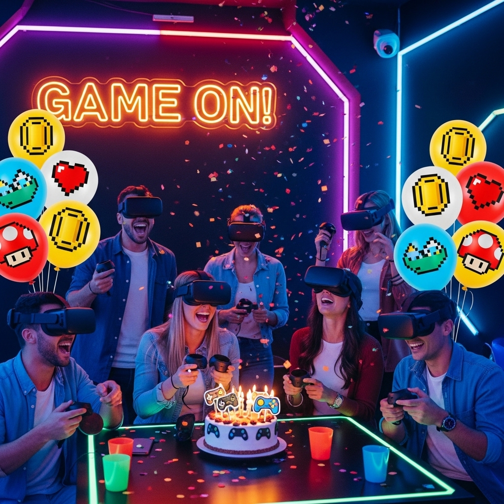 Group VR gaming session